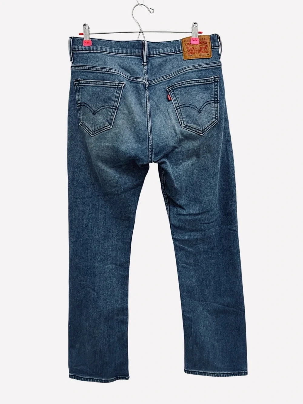 Levi's Blue Medium Wash Loose Fit Straight Leg Cotton Denim Jeans Size 31x34